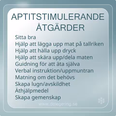 Aptitstimulerande åtgärder, checklista
