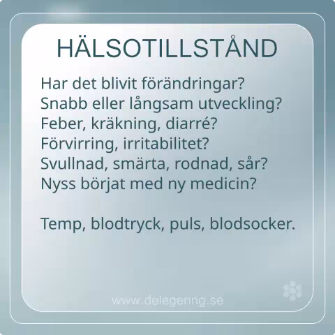 Hälsotillstånd, checklista