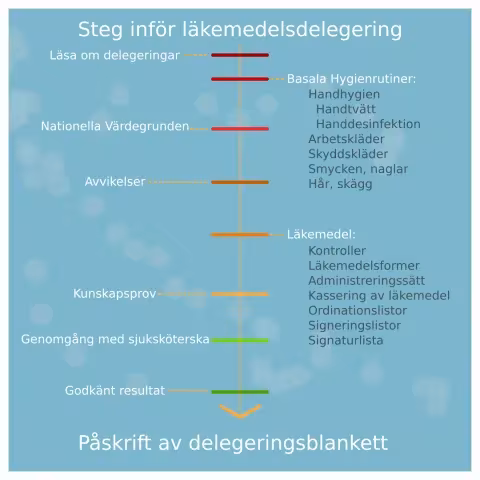 Steg inför delegering